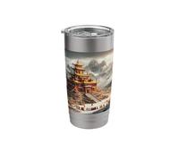 Tibet Tibetan Temple Buddhism Stainless Steel Insulated Tumbler