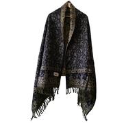 Tibet yak wool shawl perfect for both formal occasions and casual outing enhancing any look. Warm and stylish. Must have addition for your wardrobe(570 warm black)