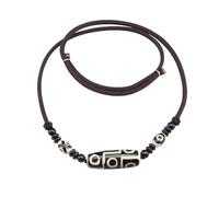 Tibetan Bead Nine Eyes Black And White Dzi Bead Necklace Retro Nostalgic China Tibet Dzi Bead Necklace Professional Processed