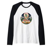 Tibetan Buddha Meditation Vajrayana Green Tara Raglan Baseball Tee