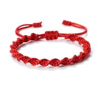 Tibetan Buddhist Bracelets for Women Men Adjustable Woven Twisted String Rope Kabbalah Bracelet Couple Wristbands Prayer Lucky Protection Jewelry, 11inches, Cotton, cotton