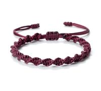 Tibetan Buddhist Bracelets for Women Men Adjustable Woven Twisted String Rope Kabbalah Bracelet Couple Wristbands Prayer Lucky Protection Jewelry, 11inches, Cotton, cotton