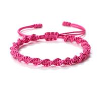 Tibetan Buddhist Bracelets for Women Men Adjustable Woven Twisted String Rope Kabbalah Bracelet Couple Wristbands Prayer Lucky Protection Jewelry, 11inches, Cotton, cotton
