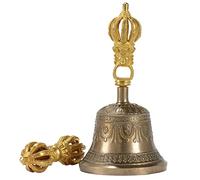 Tibetan Buddhist Meditation Bell and Dorje Set, Our Super Loud And Versatile Hand Rattles Come With A Floral Design And Vintage Style