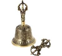 Tibetan Buddhist Meditation Bell And Dorje Set Special Metal Cast Tibetan Bells Made In India For Meditation, Rituals, Prayers And As Buddhist Tools