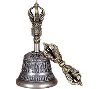 Tibetan Buddhist Meditation Bell & Dorje Set - Handcrafted Prayer Bell with Vajra Dorje | Ideal for Meditation, Prayer & Spiritual Practices