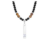 Tibetan Buddhist Phurba Ritual Tiger Eye Lava Stone Necklace For Men(NC1)