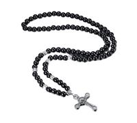 Tibetan Buddhist Phurba Ritual Tiger Eye Lava Stone Necklace For Men(Retro)