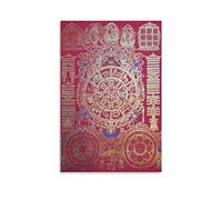 Tibetan Calendar Buddhism Religion Meditation Poster Buddha Bodhisattva Wall Art Poster Gifts Bedroom Home Decor Picture Canvas Painting Posters 12x18inch(30x45cm)