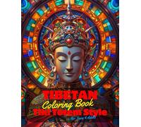 Tibetan Coloring Book for Teens and Adults: 50 Unique Coloring Pages Tiki Totem and Mandala Styles Combined Designs for Stress Relief and Relaxation ... of Bold Large Prints for Fun Activity.