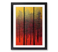 Tibetan Forest Framed Wall Art Print A2 Black