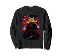 Tibetan Fox Samurai Meme Cherry Blossom Japanese Aesthetic Sweatshirt