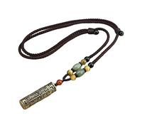 Tibetan Gawu Box Pendant Necklace Decoration Keepsake Religious Jewelry Simple 4.1x1.1 cm