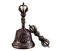 Tibetan Hand Bell, Brings A Unique Decorative Element To Your Space When Displayed On A Table, Desk Or Shelf(16cm)