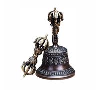 Tibetan Hand Bell For Buddhist Ceremony Meditation Prayer Golden