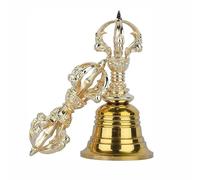 Tibetan Hand Bell For Buddhist Ceremony Meditation Prayer Golden Meditation Altar Ritual Yoga Vajra Bell For Home Decoration For Meditation