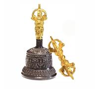Tibetan Hand Bell Handmade Dharma Objects Copper Bell For Meditation, Prayer, Reiki, Clarity For Home Decoration,(12cmx5.5cm)
