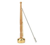 Tibetan Hand Bell.Meditation Prayer Bells Buddhism Wooden Handle Brass Hand Bell Meditation Singing Bell Singing Scripture Implement Buddhist Supplies,Buddhism Wooden Handle Brass