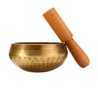 Tibetan Hand Hammered Singing Bowl, Buddhism Meditation Bell Sound Therapy Buddhist Brass Bowl 9.5cm
