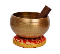 Tibetan Hand Hammered Singing Bowl with matching Ethnic pouch - SING1044-L