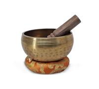 Tibetan Hand Made Singing Bowl - Authentic Nepalese Hand Beaten Meditation Bowl Set with Cushion & Mallet - Sound Healing Bowl for Yoga, Mindfulness & Chakra Therapy (11 cm)