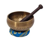 Tibetan Hand Made Singing Bowl - Authentic Nepalese Hand Beaten Meditation Bowl Set with Cushion & Mallet - Sound Healing Bowl for Yoga, Mindfulness & Chakra Therapy (10.5cm)