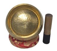 Tibetan Hand Made Singing Bowl - Authentic Nepalese Hand Beaten Meditation Bowl Set with Cushion & Mallet - Sound Healing Bowl for Yoga, Mindfulness & Chakra Therapy (12cm)