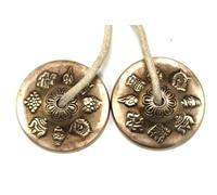 Tibetan Manjeera Tingsha Meditation Bell, Chime Bells, Cymbals, Buddhist Meditation, Yoga Bell Chimes small, auspicious symbol (Manjeera-03)
