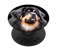 Tibetan Mastiff Dog Portrait PopSockets Adhesive PopGrip
