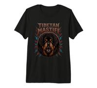 Tibetan Mastiff Heavy Metal Dog Lover Halloween Vintage 80s Premium T-Shirt