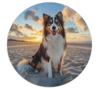 Tibetan Mastiff Puzzle 1000 Piece Jigsaw Round Jigsaws Adults Kids Puzzles Puzzling Colourful Unique Creative Adult Games Home Decoration 1000pcs (67.5x67.5cm)