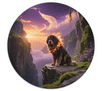 Tibetan Mastiff Puzzle with Pet Dog, 1000 Pieces in Circular Shape, For Creative Thinkers, Great for Game Nights Or Personal Challenges 1000pcs (67.5x67.5cm)