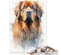 Tibetan Mastiff Watercolor Puzzle for Adults And Teenagers 500 Pieces Puzzle for Adults For Family Fun & Game Night 500pcs (52x38cm)