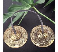 Tibetan Meditation Bell Buddhist Temple Percussion Instrument Hand Cut Brass Tibetan Meditation Handcraft Bell 2.6 cm / 6.5 cm #3