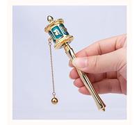 Tibetan Prayer Wheel, Buddhist Prayer Wheel, Hand Held Tibetan Buddhist Copper Handmade Prayer Wheel With Mantra Scroll(Green,12 * 2.8 * 2.4cm)