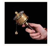 Tibetan Prayer Wheel, Buddhist Prayer Wheel, Tibetan Hand Carved Table Top Prayer Wheel Premium Spiritual Relaxation Meditation ome(16.5 * 6cm)