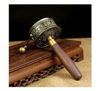 Tibetan Prayer Wheel, Buddhist Prayer Wheel, Wooden Handle Premium Buddha Scriptures Prayer Wheel For Relaxing, Praying, Meditation, Healing(Black)
