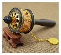 Tibetan prayer wheel, handheld prayer wheel, Brass Buddhist Prayer Wheel With Scroll For Prayer And Meditation Multicolor(Wit)