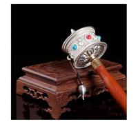 Tibetan prayer wheel, handheld prayer wheel, Brass Tibetan Buddhist Manual Sutra Prayer Wheel