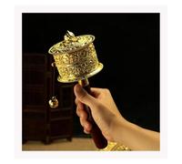 Tibetan prayer wheel, handheld prayer wheel, Buddhist Prayer Wheel Tibetan Handheld Om Mani Padme Hum 6 Character Brass