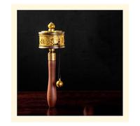 Tibetan prayer wheel, handheld prayer wheel, Tibetan Buddhist Brass Handheld Prayer Wheel 6 Character Truth