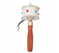 Tibetan Prayer Wheel National Rotating Instrument For Meditation And Relaxation(Silver)