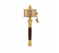 Tibetan Prayer Wheel Words Hand Cranking Buddhist Prayer Wheel Fine Workmanship for Buddhist Ritual(29.5cmx9.5cm)