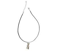 Tibetan Silver Bambi/Deer PENDENT ON A BLACK CORD Necklace Handmade 41CM & Adjustable VERY FINE DETAILS COMES WITH RETAIL PACKAGING