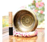 Tibetan Singing Bowl, 6.6in Buddhist Singing Bowl with Wooden Mallet and Mat, Relieve Anxiety and Help People Suffering From Insomnia To Increase Positive Energy