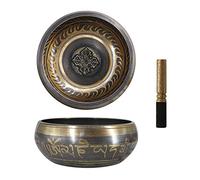 Tibetan Singing Bowl Handcrafted in Nepal Handmade Buddha Meditation Sound Bowl Six Character Mantra Stress Relief Mindfulness