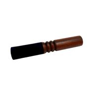 Tibetan Singing Bowl Mallet Suede Wooden Striker Leather Wrapped Meditation Mallet Sound Bowl Stick Buddha Musical Instruments for Buddhist Meditation Yoga Chime (Black and Brown)