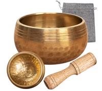 Tibetan Singing Bowl, Meditation Bowl - Self-regulating Bowl, Tibetan Meditation Yoga Singing Accesses Set With A Wooden Mallet For Spiritual Meetings Chakra Balancing