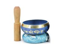 Tibetan Singing Bowl Meditation Handmade, Copper Yoga Sound Buddha Chime Ornament Singing Bowls(9.5cm)