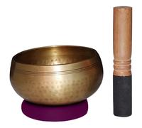Tibetan Singing Bowl Set, 3.1 in / 8 cm, Handcrafted Meditation Bowl for Sound Mindfulness, Includes Striker and Cushion, Portable for Yoga and Meditation